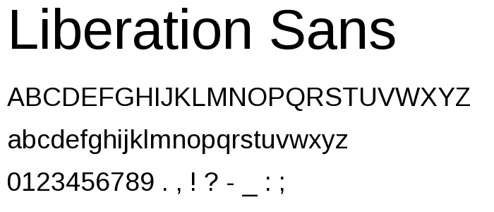 Liberation Sans font